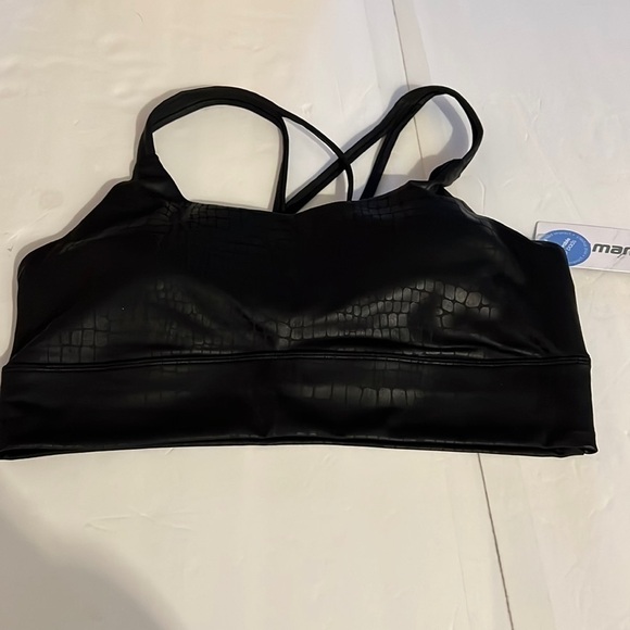 Marika Shiny Reptile Workout Crop Top Size XL New - Picture 1 of 6